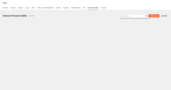 Plugin Wordpress Woocommerce Persoană Juridică