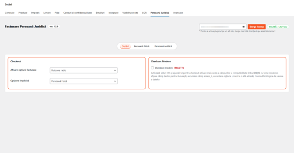 Plugin Wordpress Woocommerce Persoană Juridică