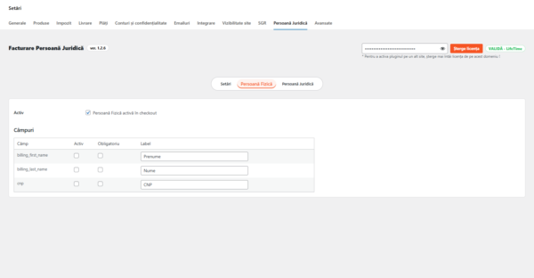 Plugin Wordpress Woocommerce Persoană Juridică