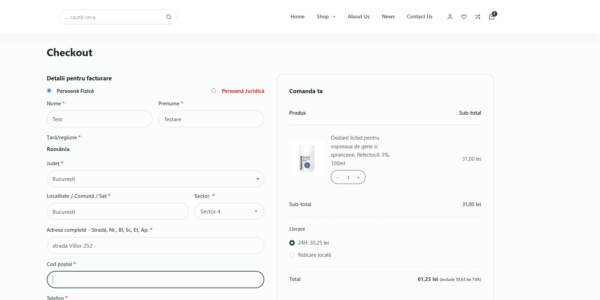 Plugin Wordpress Woocommerce Persoană Juridică