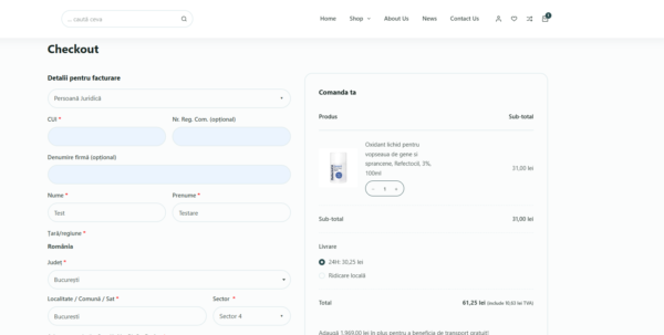 Plugin Wordpress Woocommerce Persoană Juridică