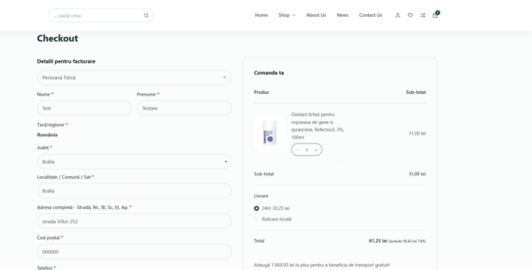 Plugin Wordpress Woocommerce Persoană Juridică