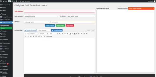 WordPress WooCommerce Custom Email Plugin