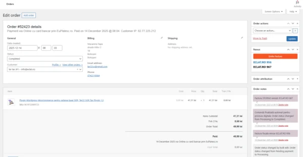 WordPress WooCommerce Nexus Plugin – API integration for invoicing, inventory, and pricing